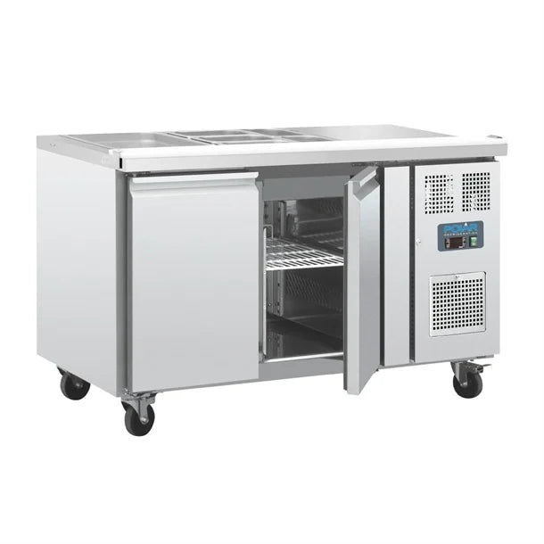 Polar 2 Door Counter Fridge