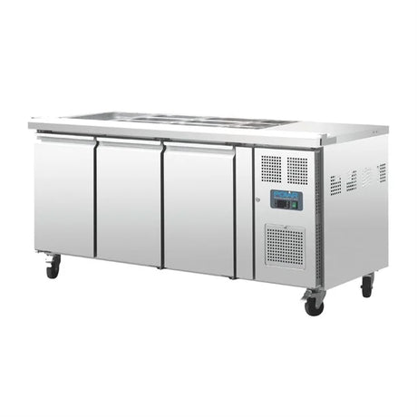 Polar 3 Door Counter Fridge