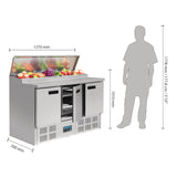 Polar G-Series Pizza Prep Counter Fridge 390Ltr G605-A