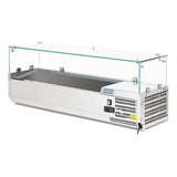 Polar G-Series Countertop Prep Fridge 5x 1/4GN with Glass Sneeze guard