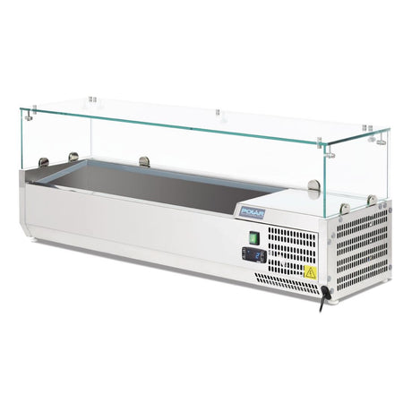 Polar G-Series Countertop Prep Fridge 5x 1/4GN with Glass Sneeze guard