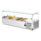 Polar G-Series Countertop Prep Fridge 5x 1/4GN with Glass Sneeze guard