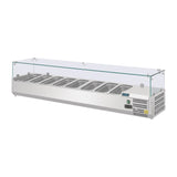 Polar G-Series Countertop Prep Fridge 8x 1/4GN with Glass Sneeze guard