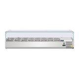 Polar G-Series Countertop Prep Fridge 8x 1/4GN with Glass Sneeze guard