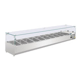 Polar G-Series Countertop Prep Fridge 10x 1/4GN with Glass Sneeze guard