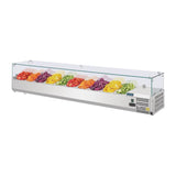 Polar G-Series Countertop Prep Fridge 10x 1/4GN with Glass Sneeze guard