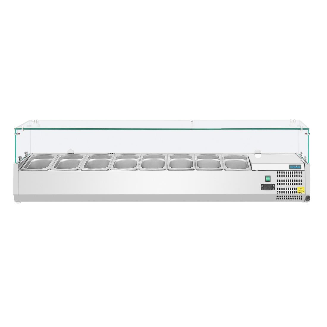 Polar G-Series Countertop Prep Fridge 8x 1/3GN with Glass Sneeze guard