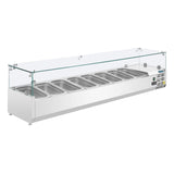 Polar G-Series Countertop Prep Fridge 8x 1/3GN with Glass Sneeze guard