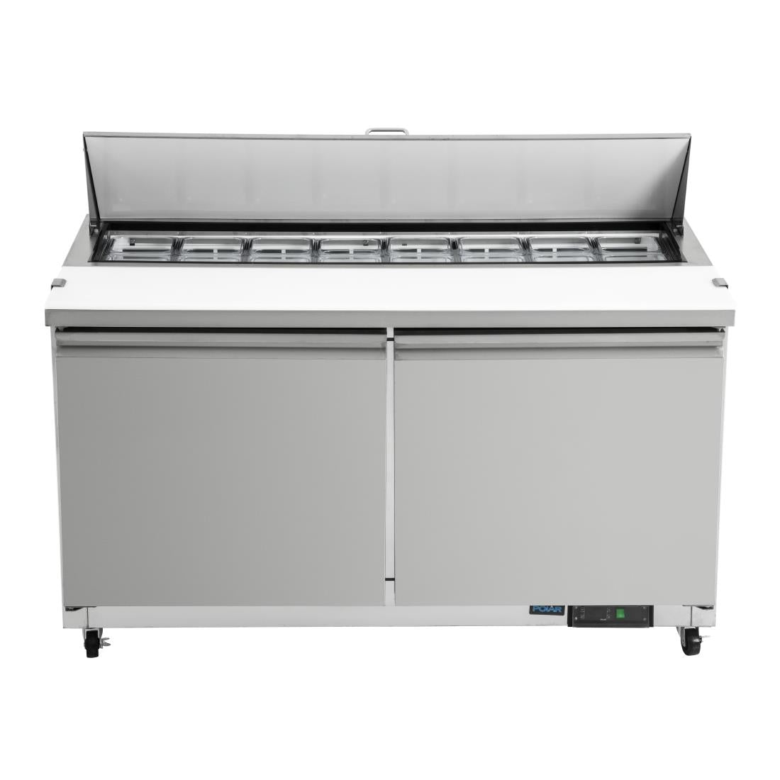 Polar U-Series Double Door Prep Counter Fridge 527Ltr