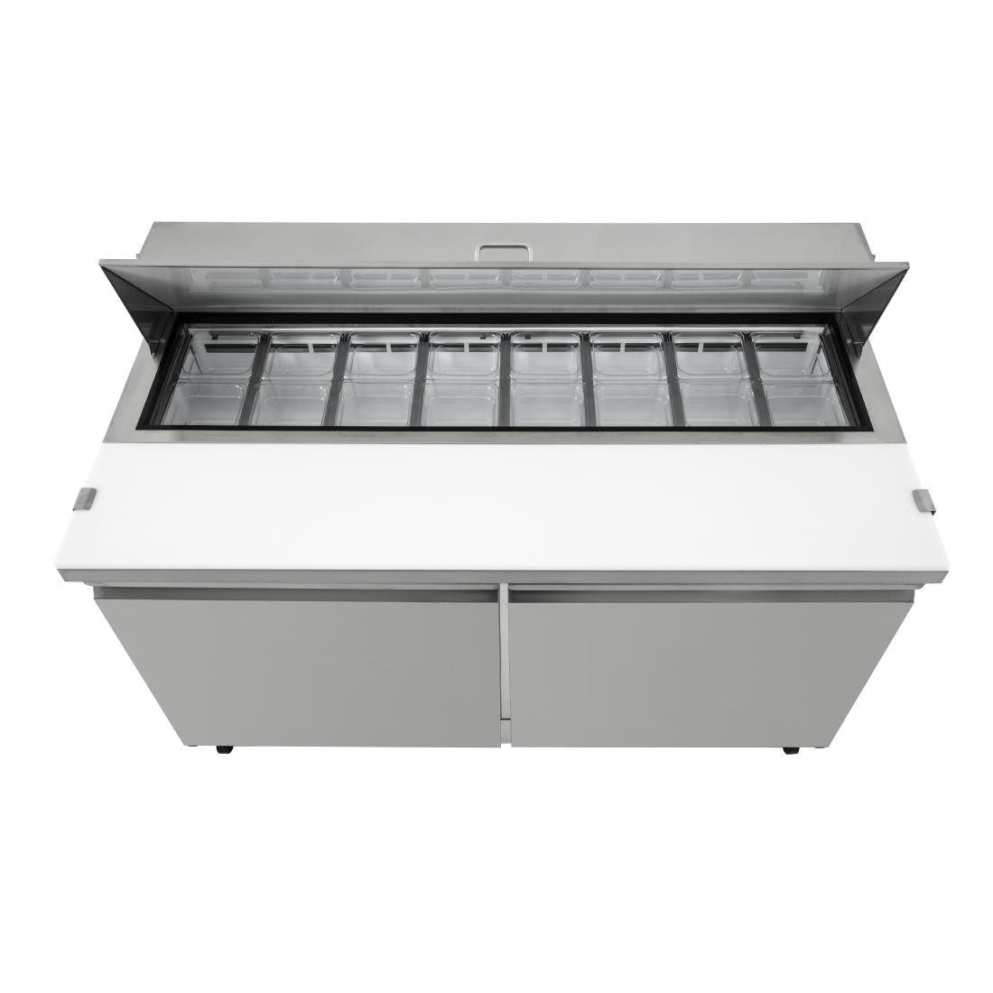 Polar U-Series Double Door Prep Counter Fridge 527Ltr