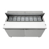 Polar U-Series Double Door Prep Counter Fridge 527Ltr