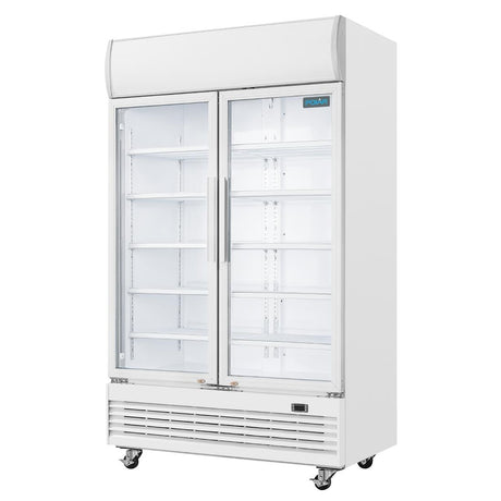 Polar G-Series Upright Display Cooler with Light Box Hinged Door - 950Ltr GE580-A