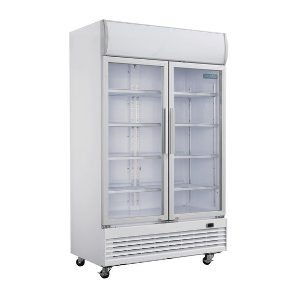 Polar G-Series Upright Display Cooler with Light Box Hinged Door - 950Ltr GE580-A