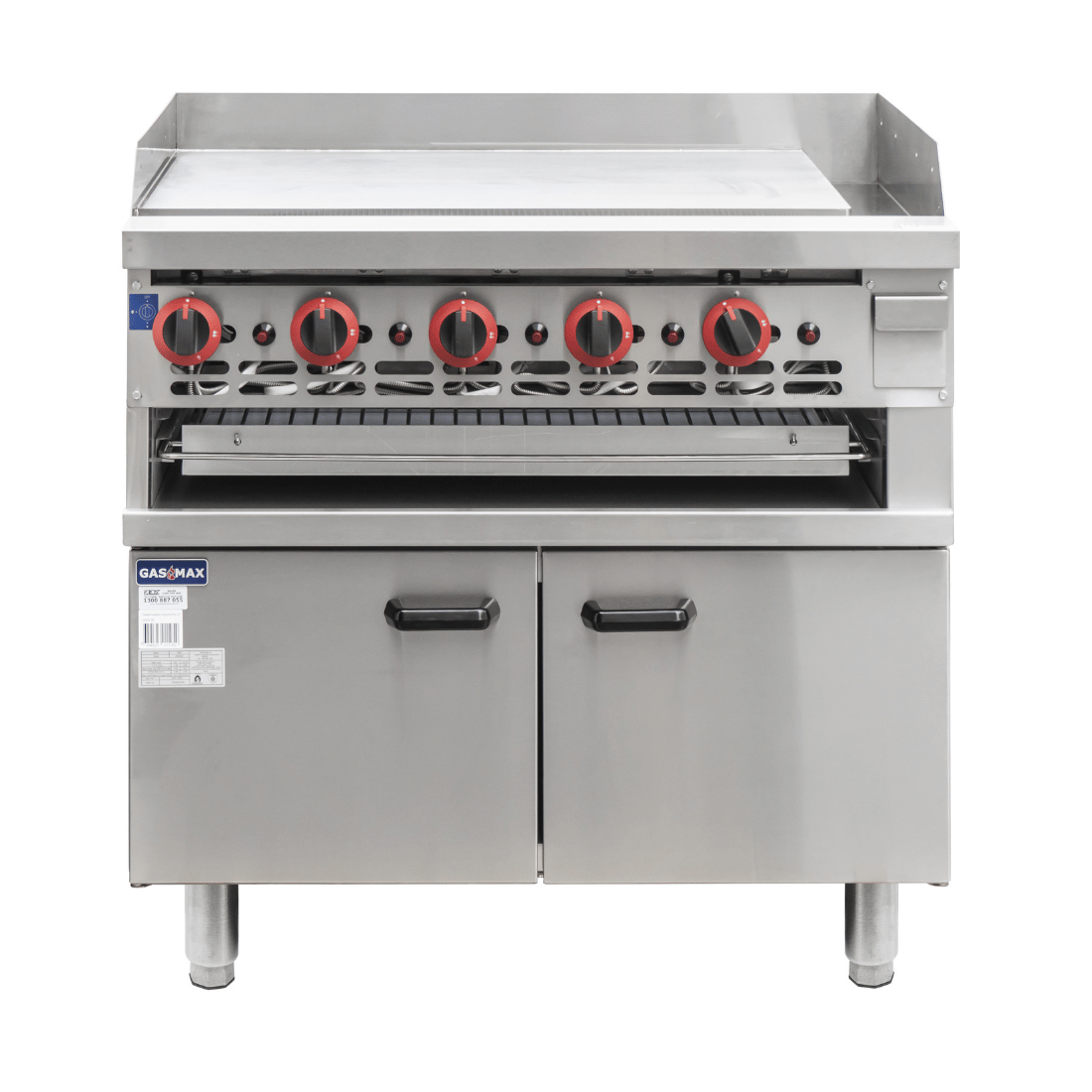 Ex-Showroom: Gasmax Gas Griddle and Gas Toaster with Cabinet GGS-36-VIC583