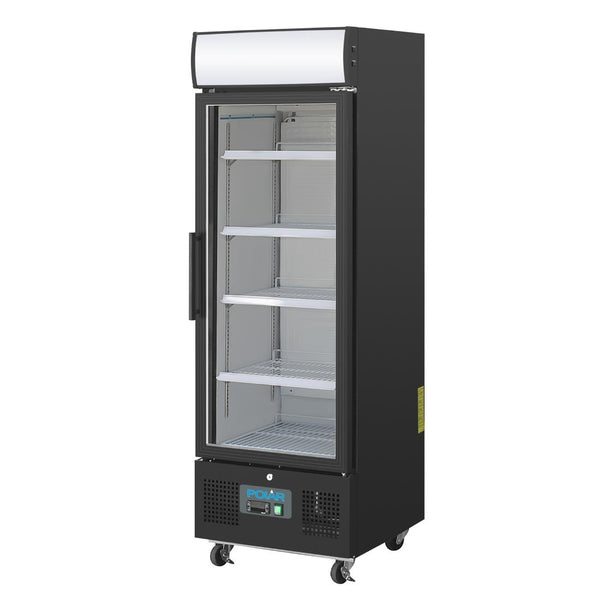 Polar G-Series Upright Display Fridge Black - 218Ltr GH426-A