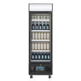 Polar G-Series Upright Display Fridge Black - 218Ltr