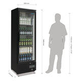 Polar G-Series Upright Back Bar Cooler with Hinged Door 307Ltr GJ447-A