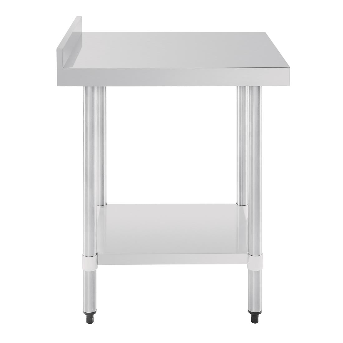 Vogue Table with Upstand St/St - 600x700x900mm 23 1/2x27 1/2x35 1/2" GJ505