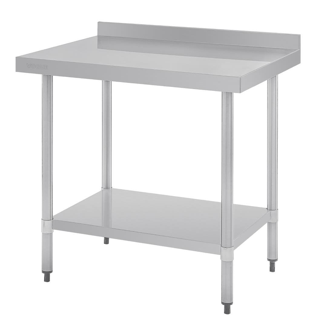 Vogue Table with Upstand St/St - 900x700x900mm 35 1/2x27 1/2x35 1/2" GJ506