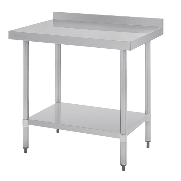 Vogue Table with Upstand St/St - 900x700x900mm 35 1/2x27 1/2x35 1/2" GJ506