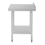 Vogue Table with Upstand St/St - 900x700x900mm 35 1/2x27 1/2x35 1/2" GJ506