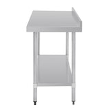 Vogue Table with Upstand St/St - 1500x700x900mm 59x27 1/2x35 1/2" GJ508
