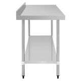 Vogue Table with Upstand St/St - 1800x700x900mm 70 3/4x27 1/2x35 1/2" GJ509