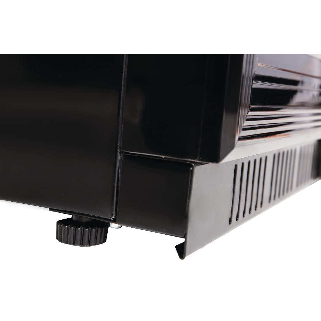 Polar G-Series Back Bar Cooler with Single Solid Hinged Door Black - 850mm