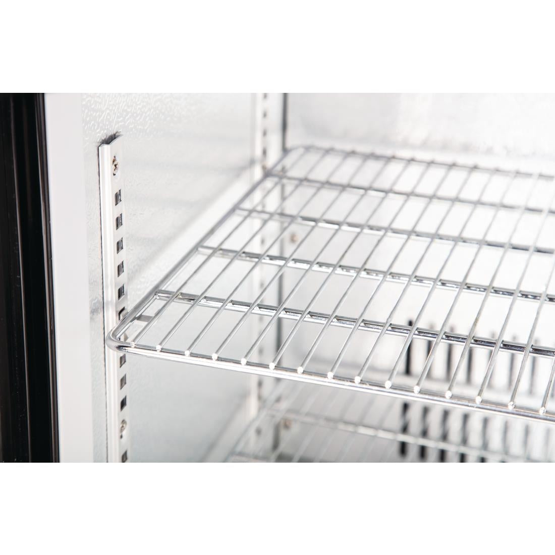 Polar G-Series Back Bar Cooler with Single Solid Hinged Door Black - 850mm