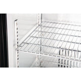 Polar G-Series Back Bar Cooler with Single Solid Hinged Door Black - 850mm