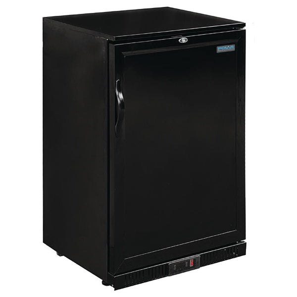 Polar G-Series Back Bar Cooler with Single Solid Hinged Door Black - 900mm GL015-A