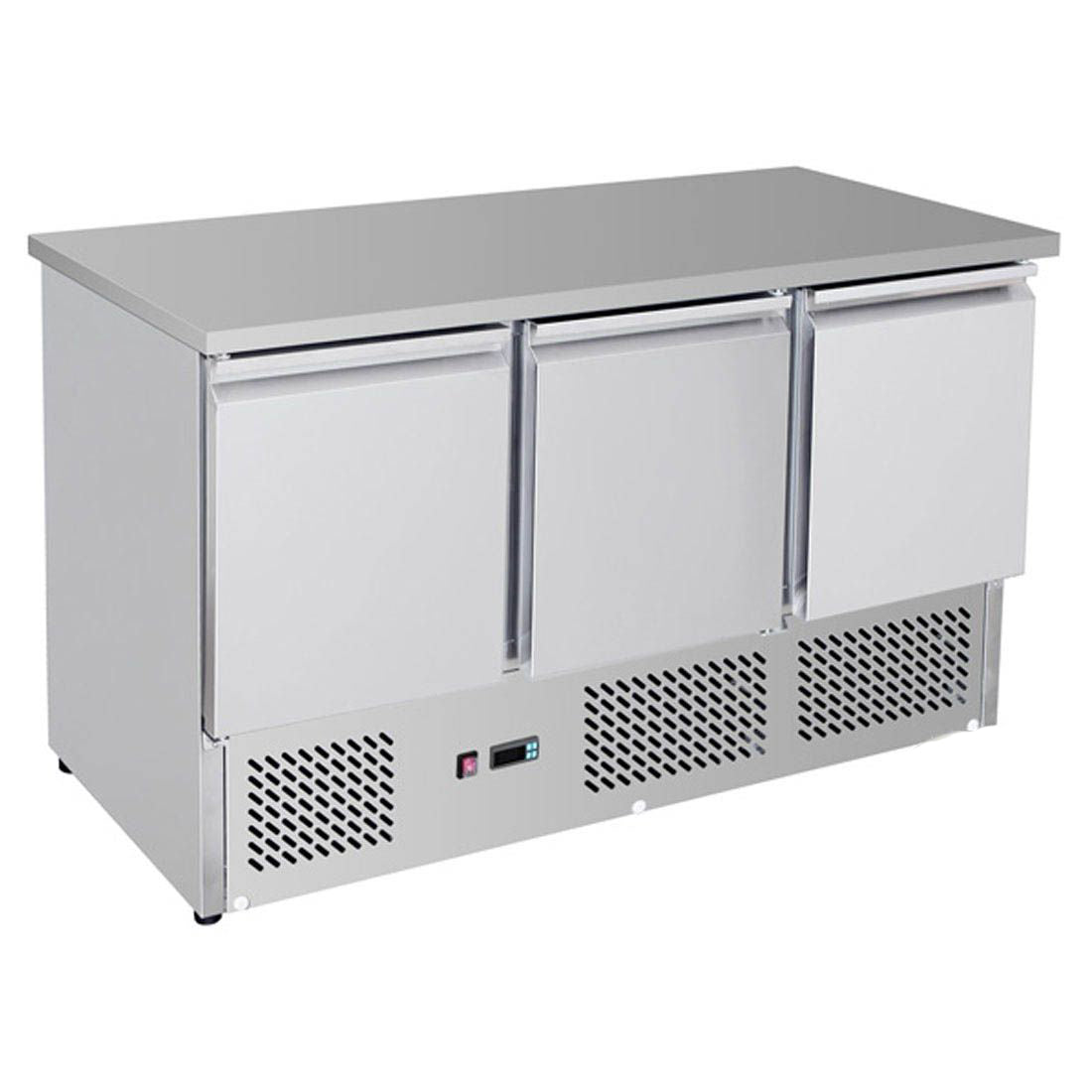 GNS1300B Three Door Compact Workbench Fridge