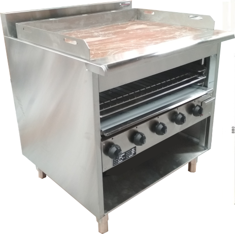 3 Burner griddle plate with toaster underneath GT900