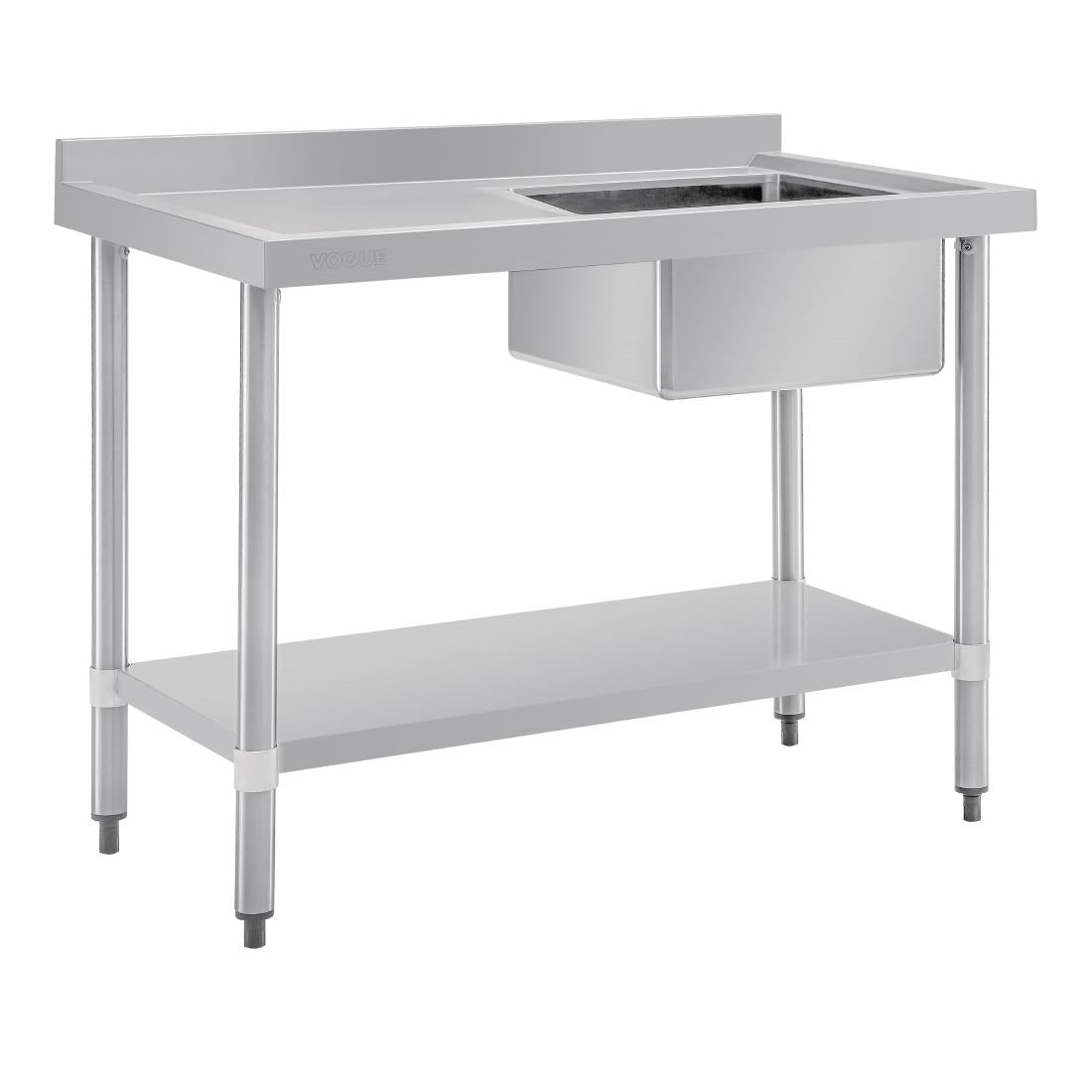 Vogue Single Bowl Sink L/H Drainer - 1000mm (90mm Drain) HC901