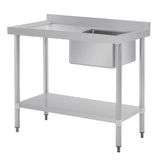 Vogue Single Bowl Sink L/H Drainer - 1000mm (90mm Drain) HC901