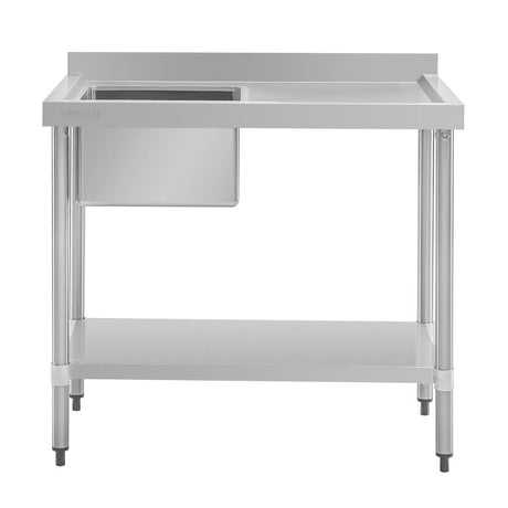 Vogue Single Bowl Sink R/H Drainer - 1000mm (90mm Drain) HC900