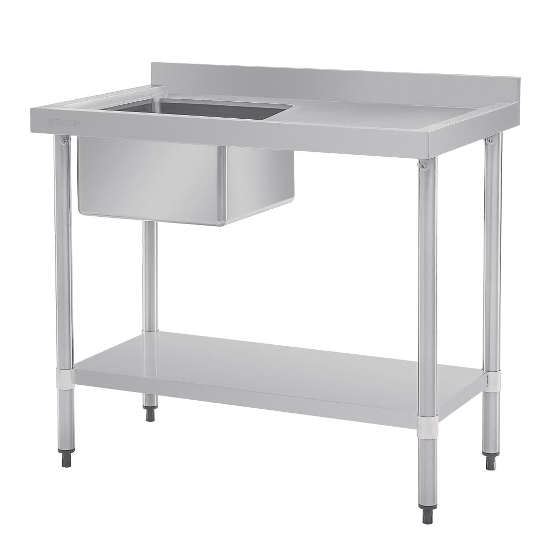 Vogue Single Bowl Sink R/H Drainer - 1000mm (90mm Drain) HC900