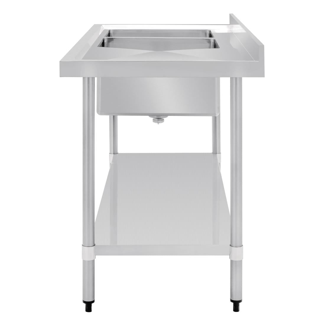 Vogue Double Bowl Sink R/H Drainer - 1500mm (90mm Drain) HC904