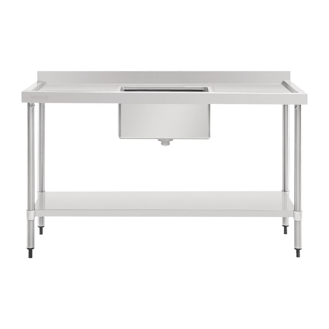 Vogue Single Bowl Sink Double Drainer - 1500mm (90mm Drain) HC906