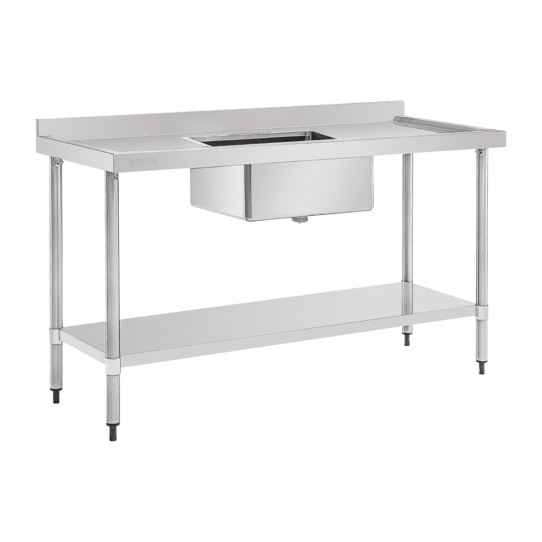 Vogue Single Bowl Sink Double Drainer - 1500mm (90mm Drain) HC906