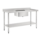 Vogue Single Bowl Sink Double Drainer - 1500mm (90mm Drain) HC906