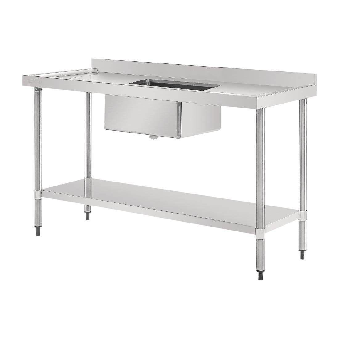 Vogue Single Bowl Sink Double Drainer - 1500mm (90mm Drain) HC906