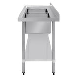 Vogue Double Bowl Sink L/H Drainer - 1800mm (90mm Drain) HC908