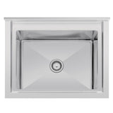 Vogue St/St Deep Pot Sink - 770mm (w) x 600mm (d)  (90mm Drain) HC910