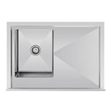 Vogue Single Bowl Sink L/H Drainer - 1000mm x 700mm (90mm Drain) HC913