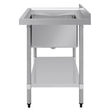 Vogue Single Bowl Sink L/H Drainer - 1200mm x700mm (90mm Drain) HC914