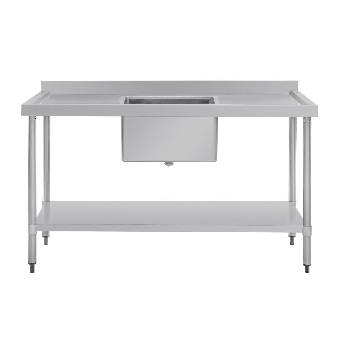 Vogue Single Bowl Sink Double Drainer - 1500mm x 700mm (90mm Drain) HC918