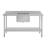 Vogue Single Bowl Sink Double Drainer - 1500mm x 700mm (90mm Drain) HC918