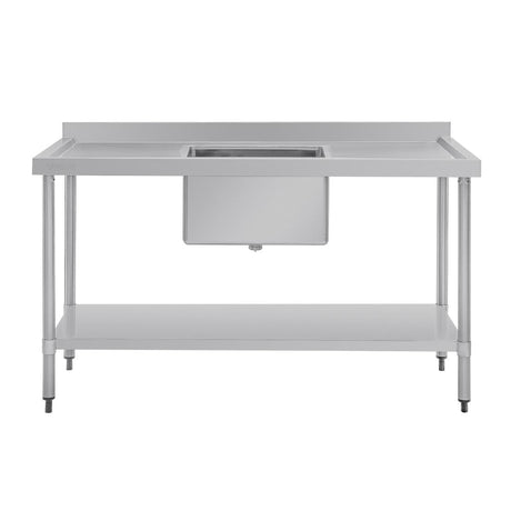 Vogue Single Bowl Sink Double Drainer - 1500mm x 700mm (90mm Drain) HC918