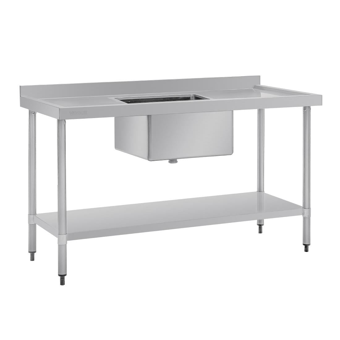 Vogue Single Bowl Sink Double Drainer - 1500mm x 700mm (90mm Drain) HC918